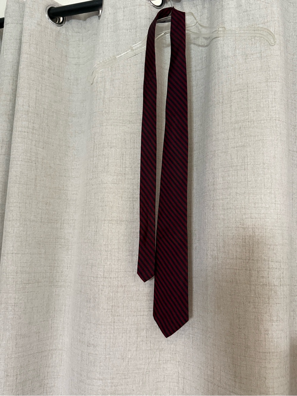 Brooks Brothers Burgundy and Black Diagonal Stripe Tie